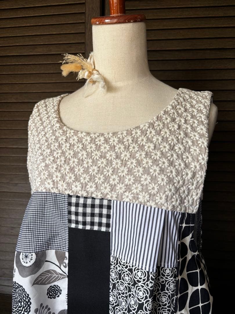 mama　エプロン　割烹着　ハンドメイド　保育士　介護士　看護師