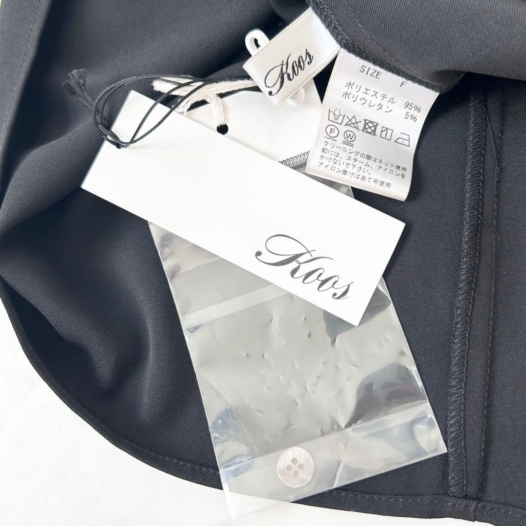 【新品タグ付】KOOS クース クールカレアン シャツワンピース ブラック