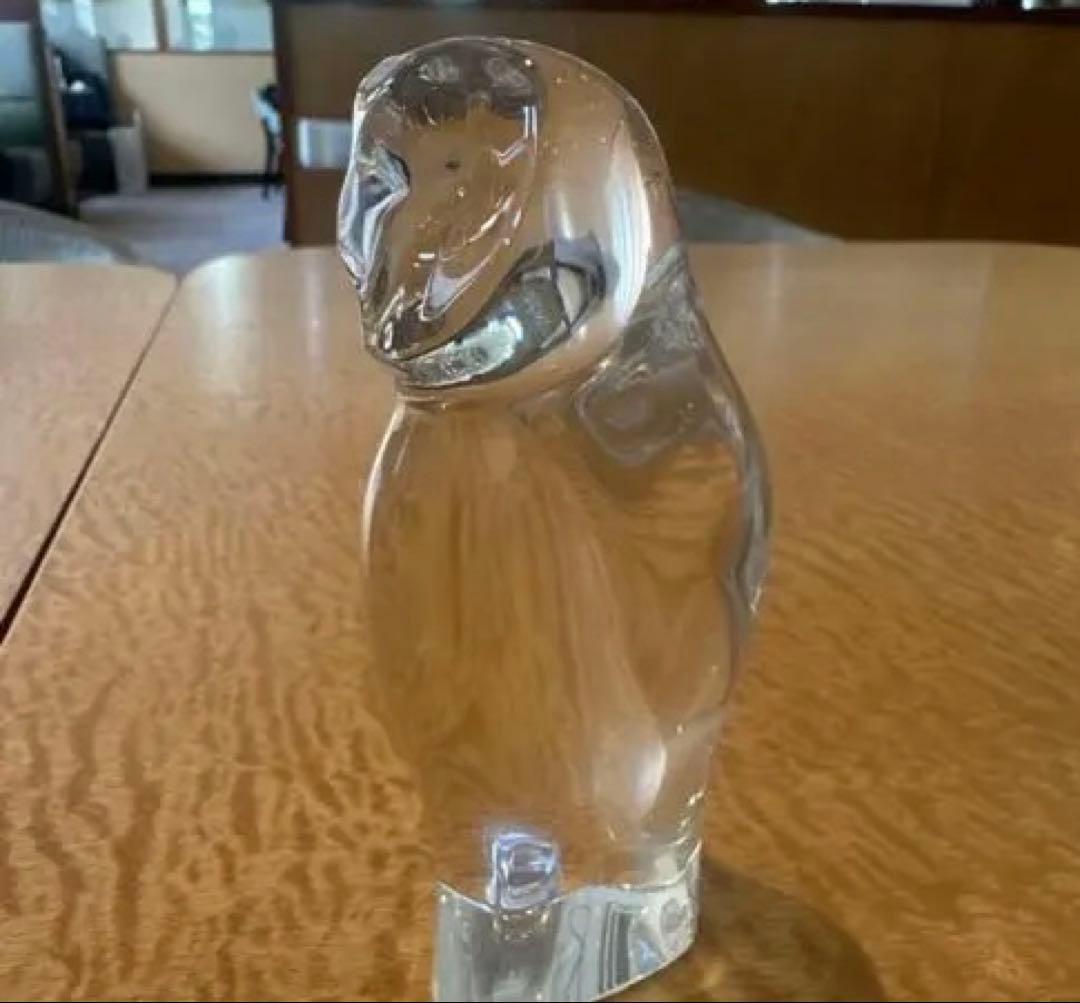 【開運】Baccarat バカラ 最高級クリスタル オブジェ フクロウ