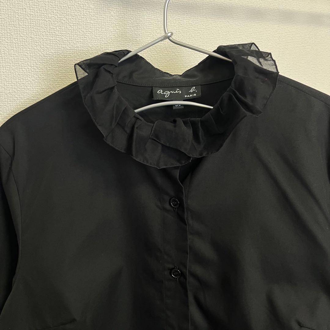 アニエスベー agnes b. ラッフルブラウス