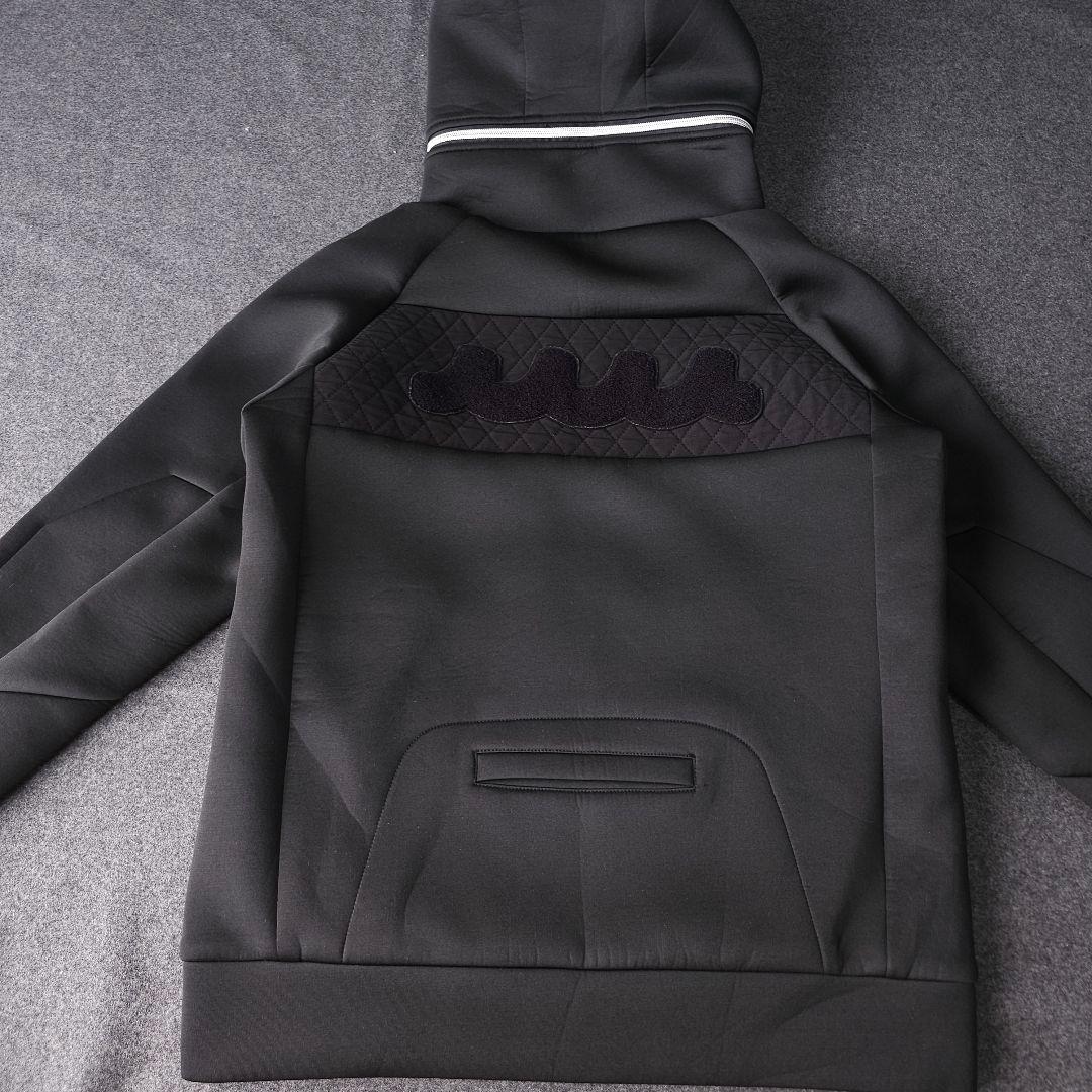 ムータマリンゴルフ 2WAY ダンボールニットパーカー L ブラック ビッグロゴ