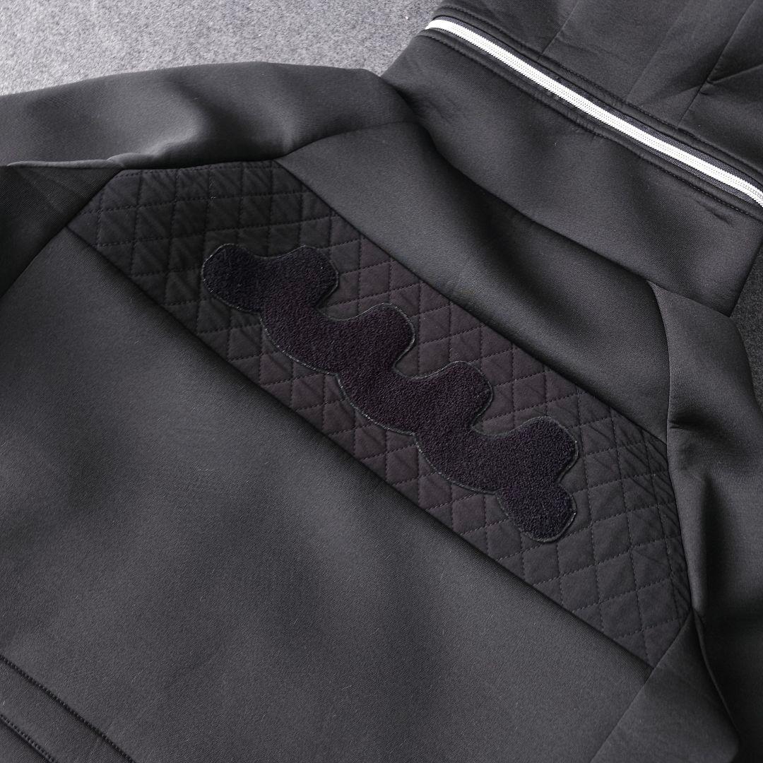 ムータマリンゴルフ 2WAY ダンボールニットパーカー L ブラック ビッグロゴ