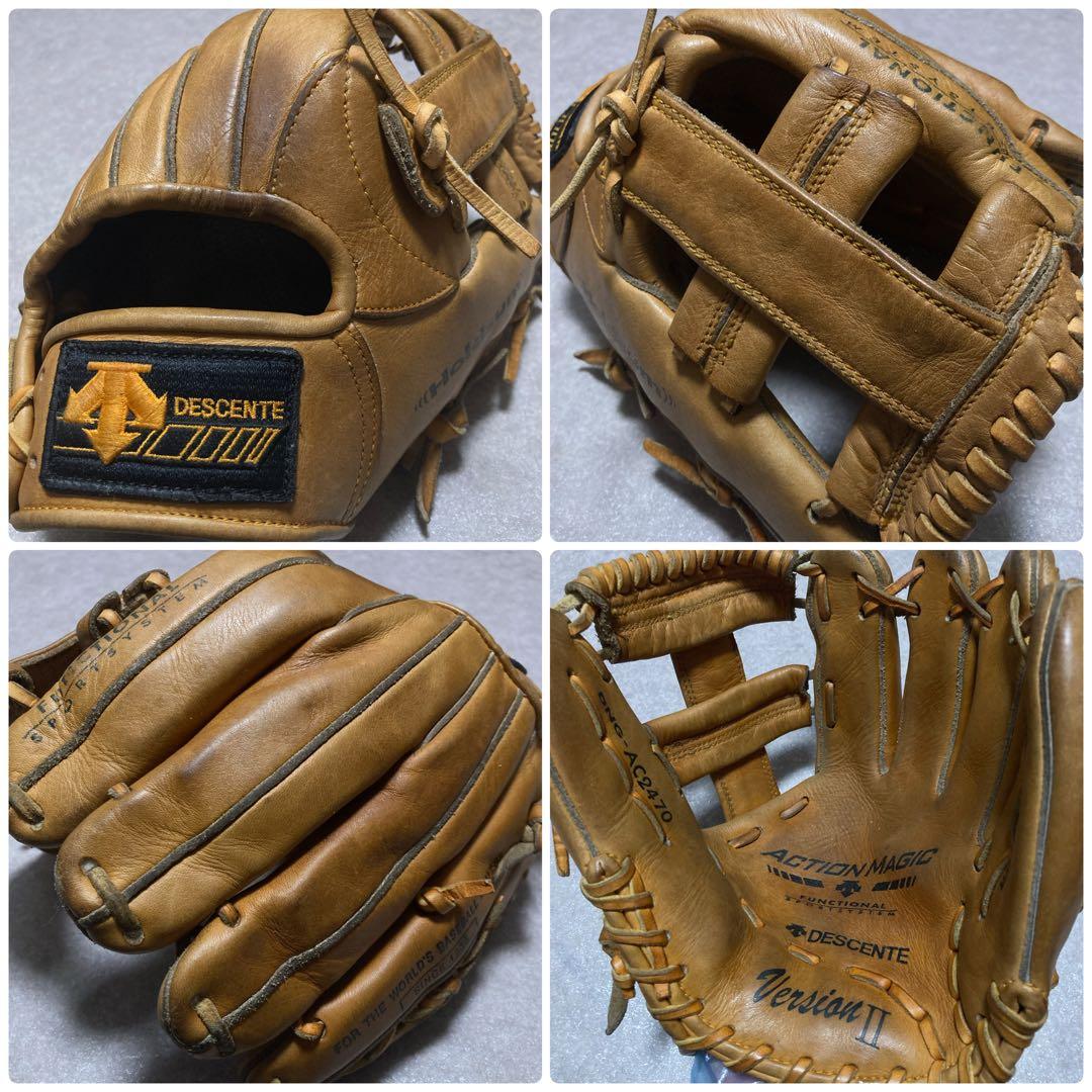 デサント 一般 大人用 硬式 内野 野球 グローブ グラブ 使用感あるが使用可能