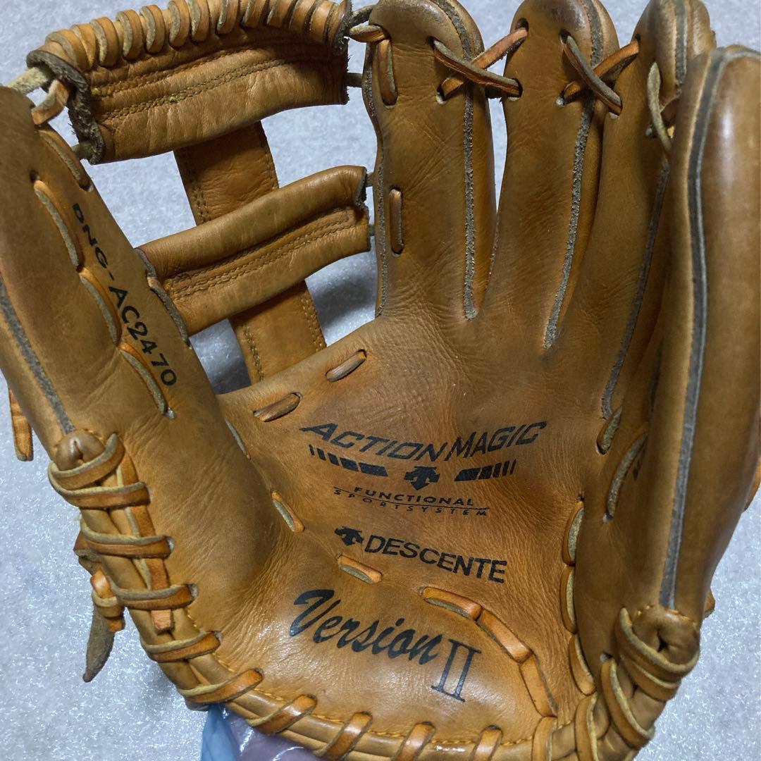 デサント 一般 大人用 硬式 内野 野球 グローブ グラブ 使用感あるが使用可能