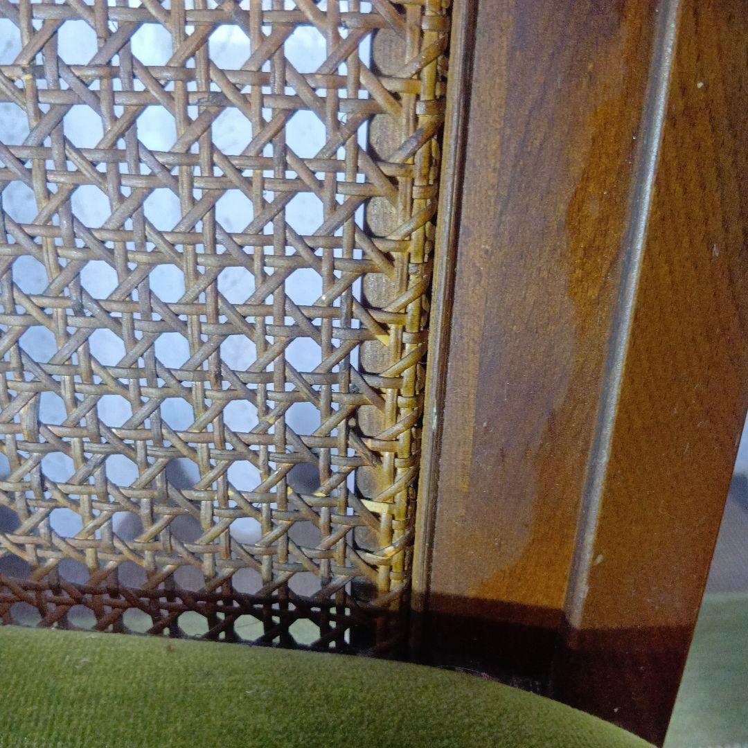 カリモクbackrest-rattan アーム付チェア コロニアル