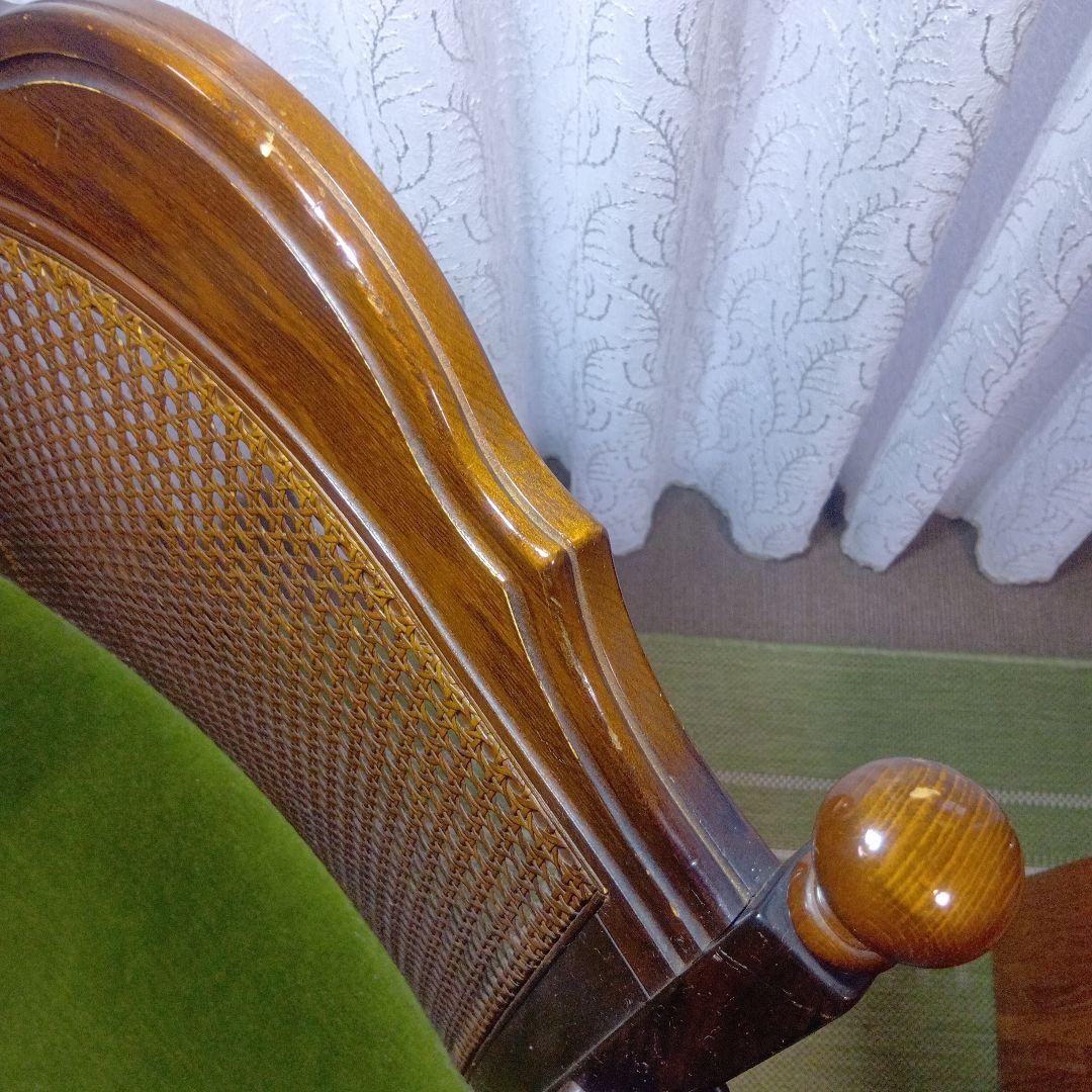 カリモクbackrest-rattan アーム付チェア コロニアル