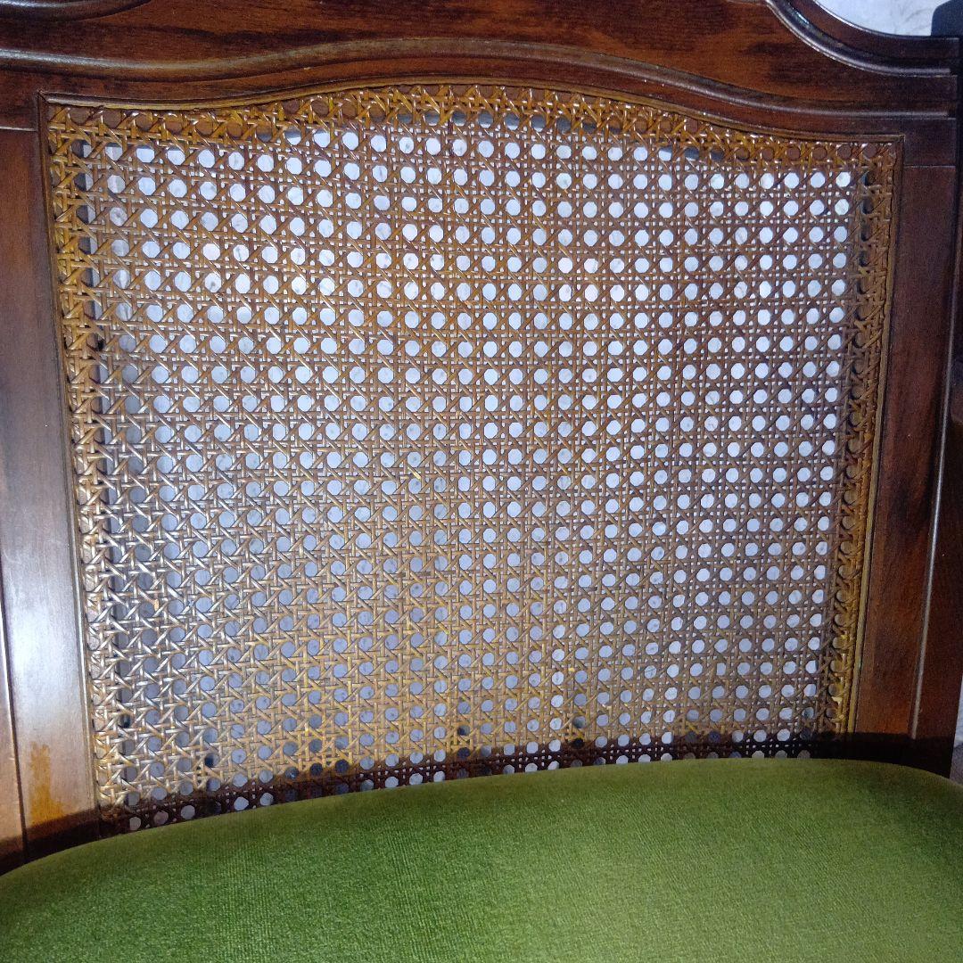 カリモクbackrest-rattan アーム付チェア コロニアル