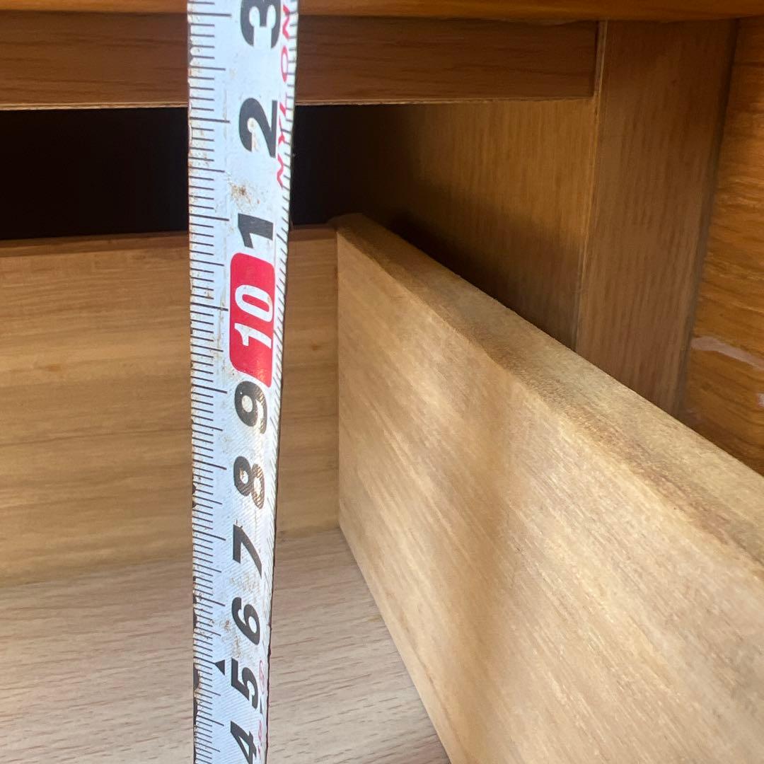 ナチュラルウッド スリムデザインチェスト　サイドボード　リビングボード