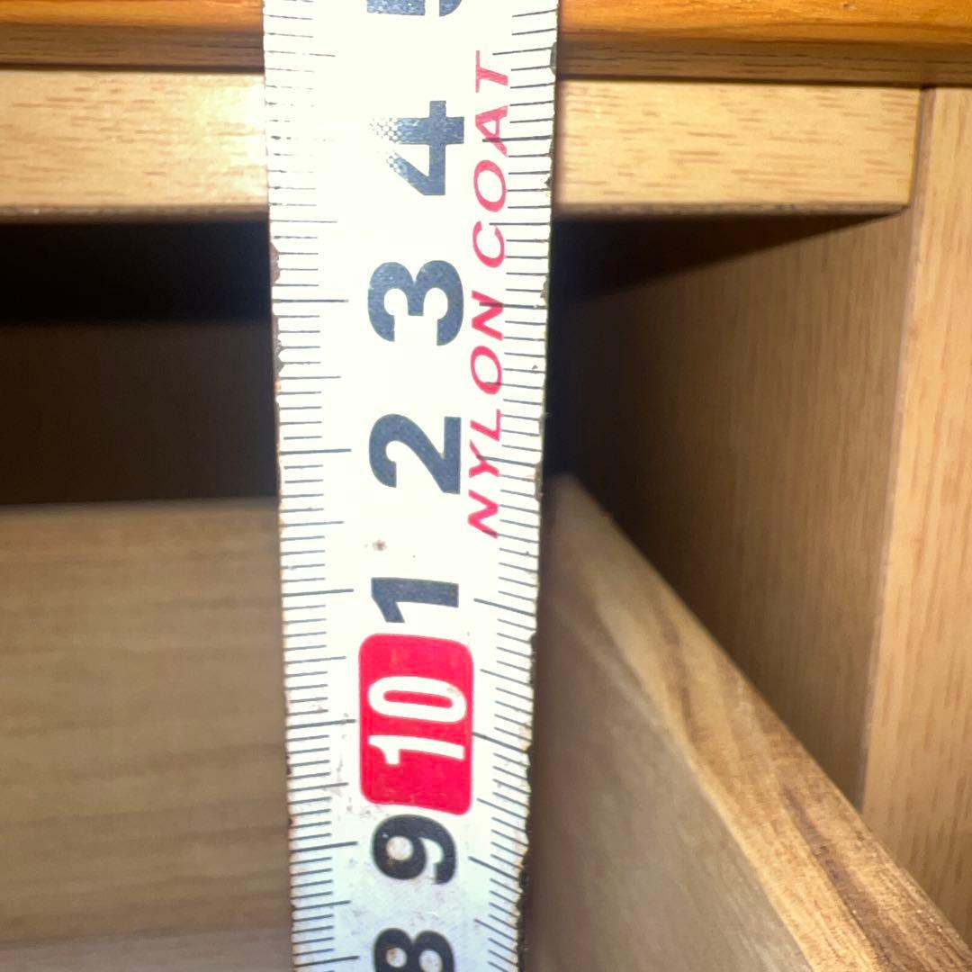 ナチュラルウッド スリムデザインチェスト　サイドボード　リビングボード