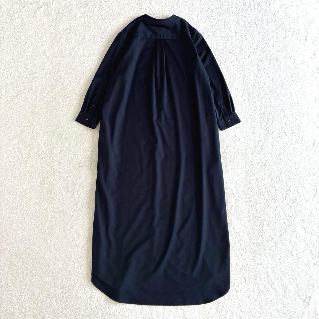 美品 ソージュ 洗える バンドカラーシャツワンピース TALL ロングワンピース