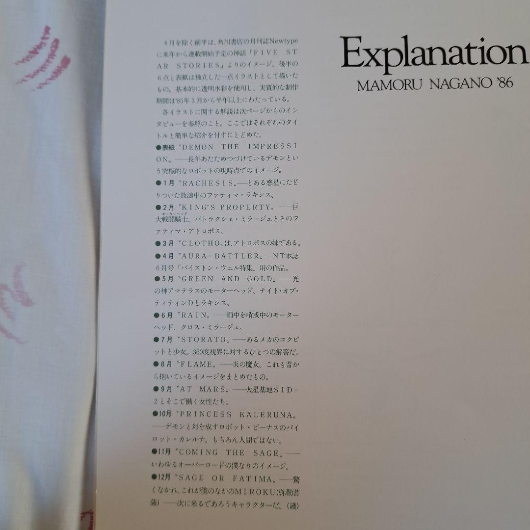 FIVE STAR STORIES 1986年カレンダー　ファイブスター物語