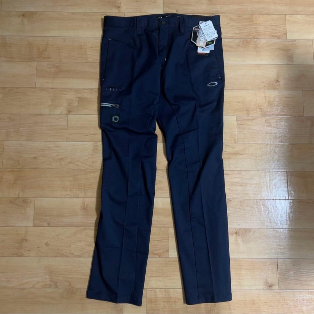 新品 オークリー OAKLEYメンズ スカル刺繍3Dテーパードパンツ　W92