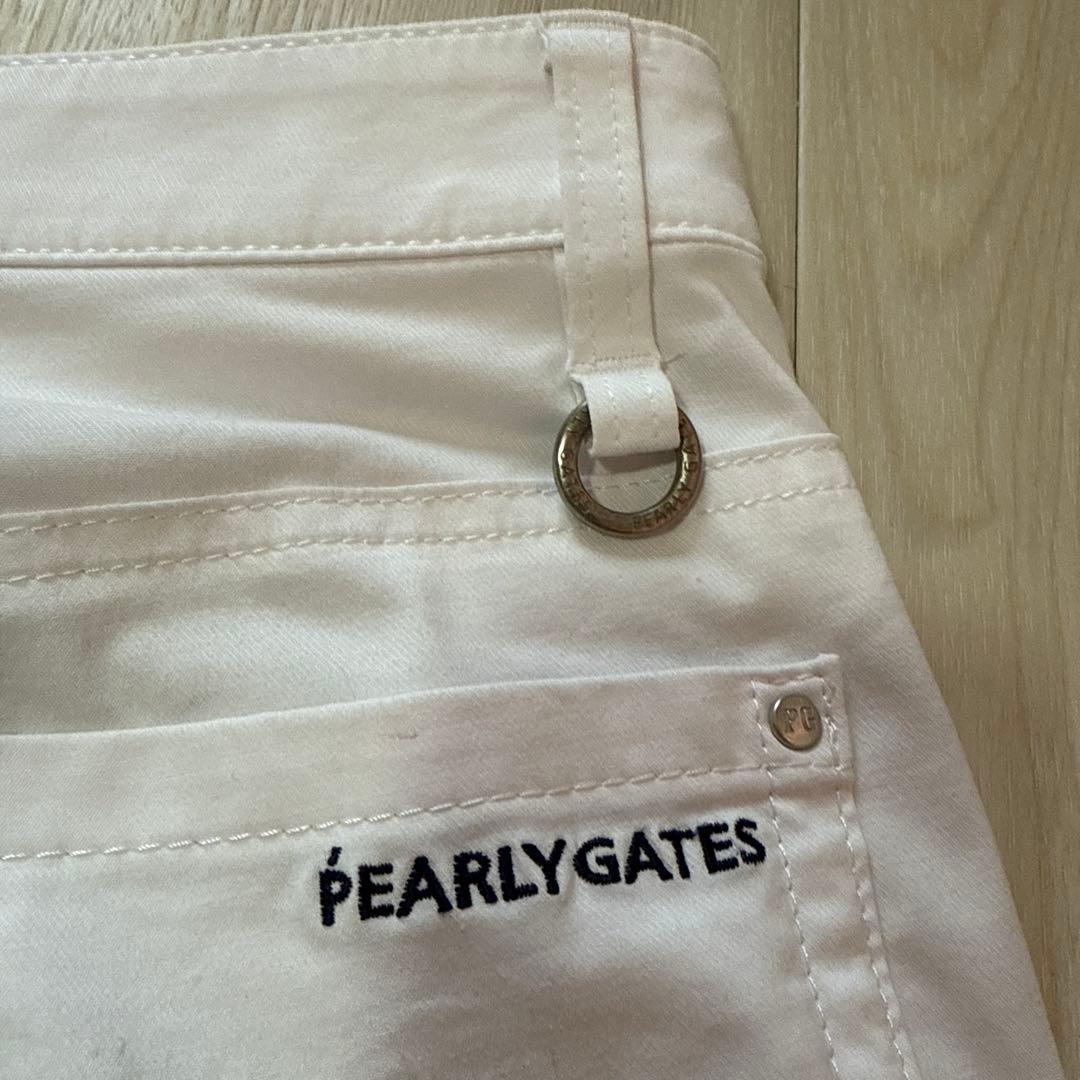 パーリーゲイツ　パンツ　白　4 ホワイト　ストレッチ　ゴルフ