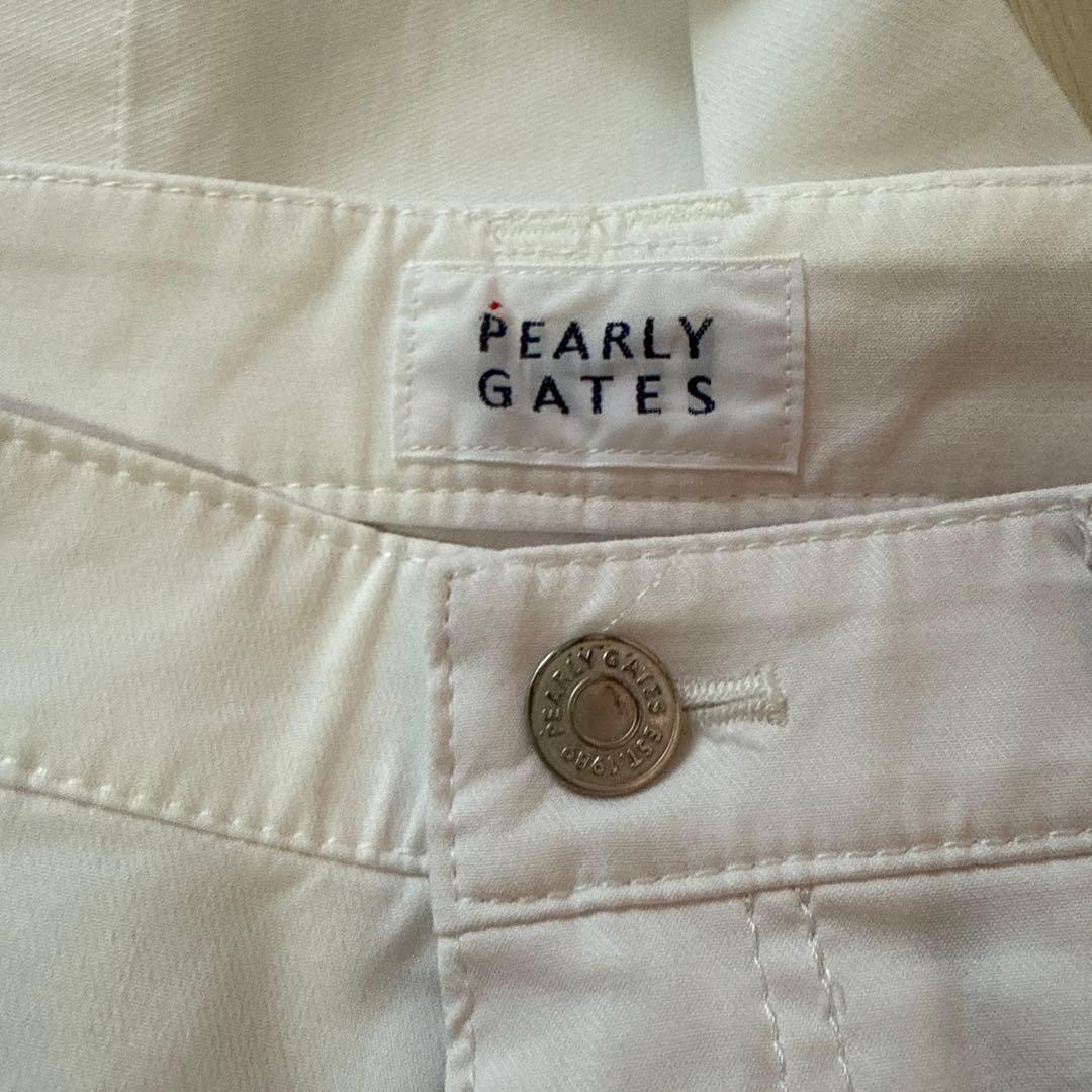 パーリーゲイツ　パンツ　白　4 ホワイト　ストレッチ　ゴルフ