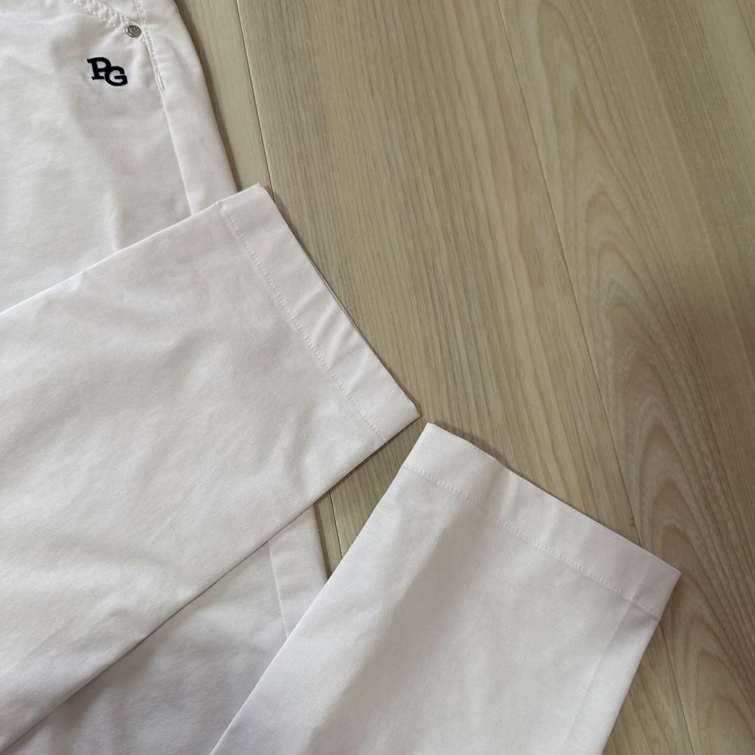 パーリーゲイツ　パンツ　白　4 ホワイト　ストレッチ　ゴルフ