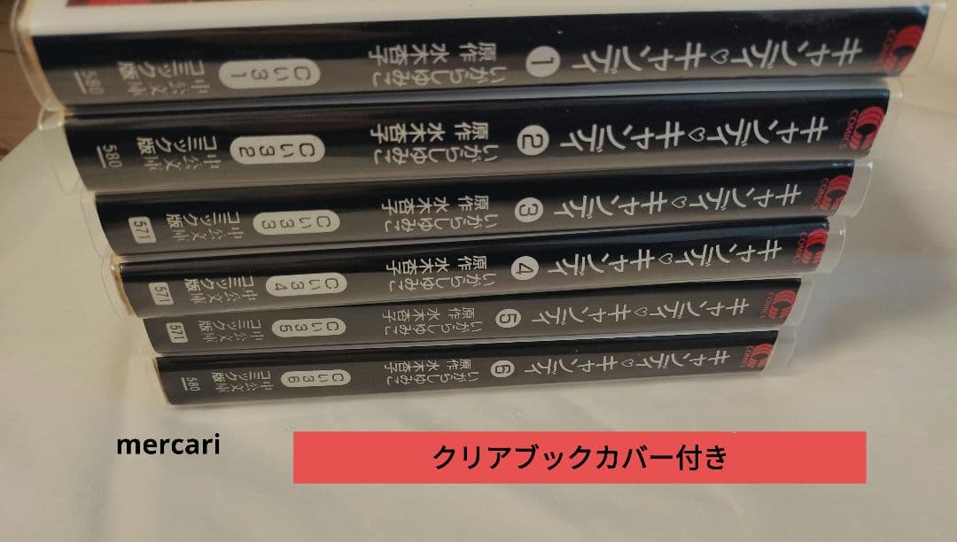 ■6巻のみ初版●クリアブックカバー付き「キャンディ・キャンディ」文庫版　全巻