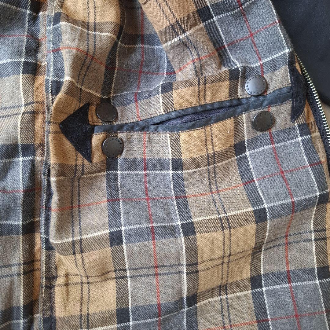 バブアーボーダーネイビーブラウンステッチ稀少!ほぼ新品　00,s 36