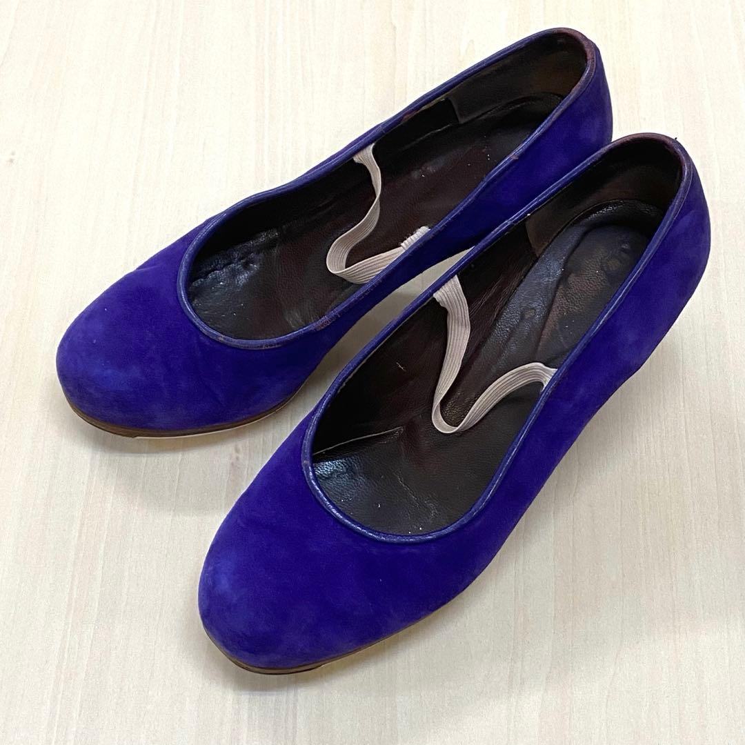 スウェード革　紫　ガジャルド　フラメンコシューズ　5 1/2 普通幅　箱無し