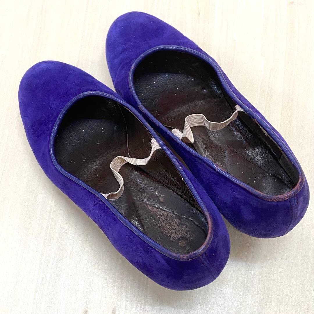 スウェード革　紫　ガジャルド　フラメンコシューズ　5 1/2 普通幅　箱無し