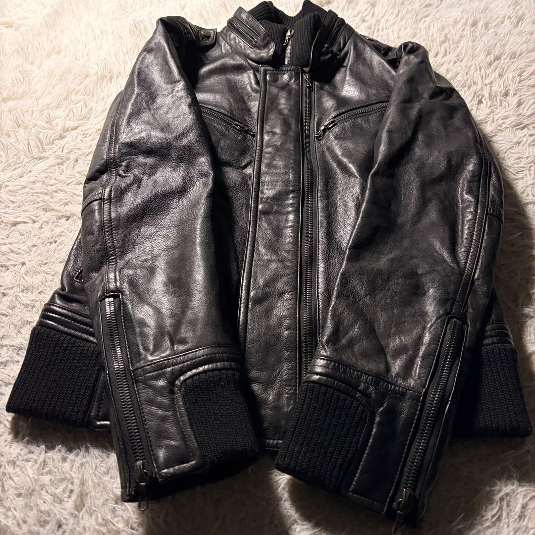 j*7様 【超名作・希少サイズ48】シェラック 赤西仁着 レザーライダース 有閑