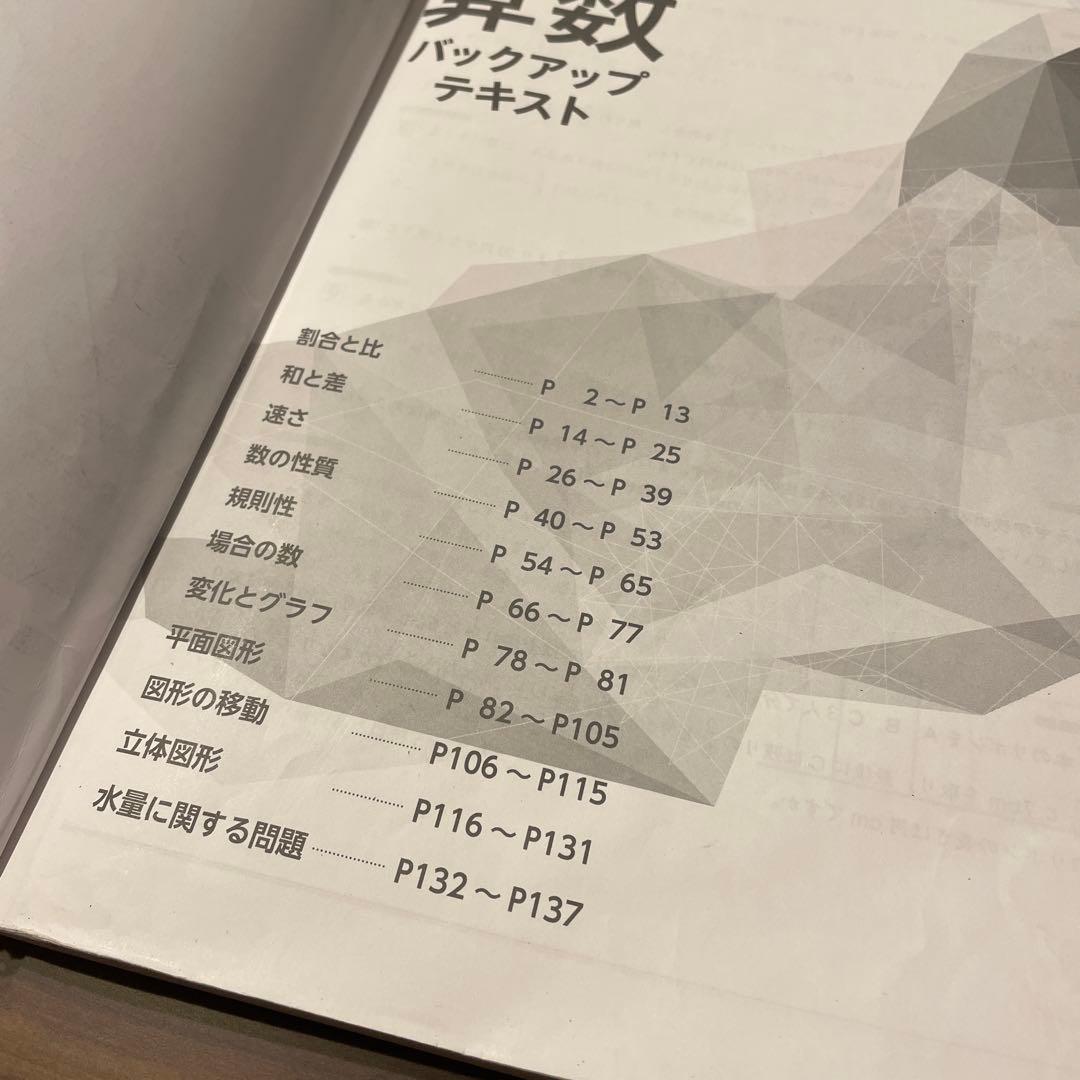 書き込みなし★算数 小6 バックアップテキスト 早稲田アカデミー 解答解説集付き