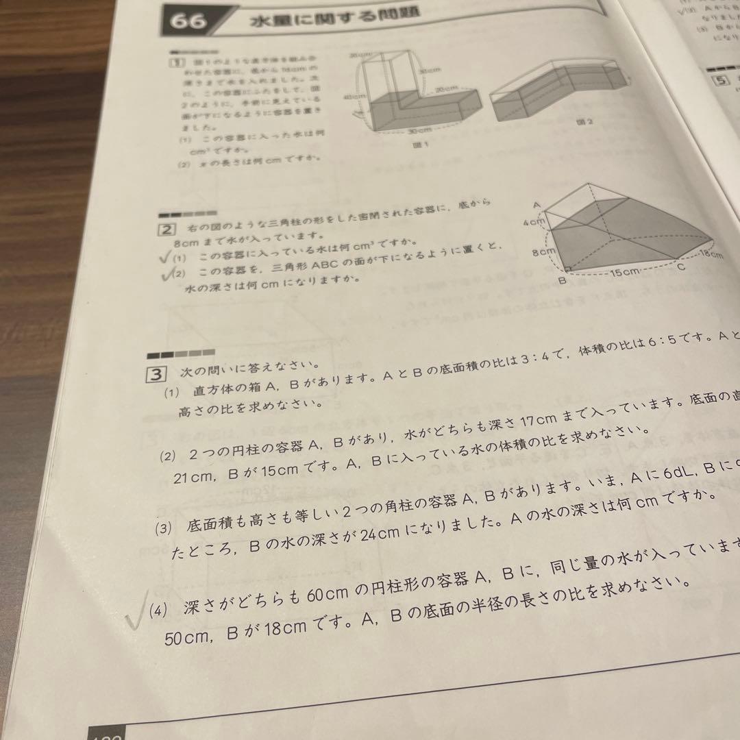 書き込みなし★算数 小6 バックアップテキスト 早稲田アカデミー 解答解説集付き