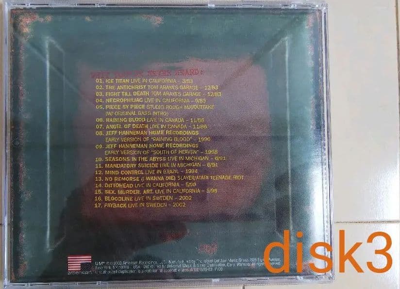 SLAYER / soundtrack to the apocalypse 廃盤