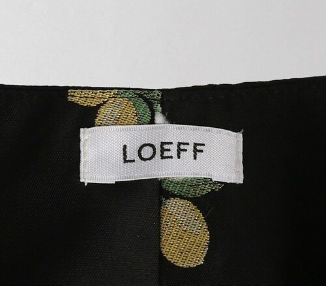 ★22様限定出品★LOEFF(ロエフ)レモン ジャガードベスト/ジレ ブラック