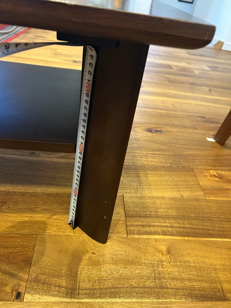 大塚家具　ダークブラウン 木製 ローテーブル