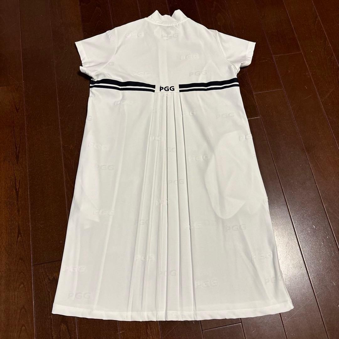 パーリーゲイツ　PGG パイルメッシュ　ホワイトワンピースサイズ0