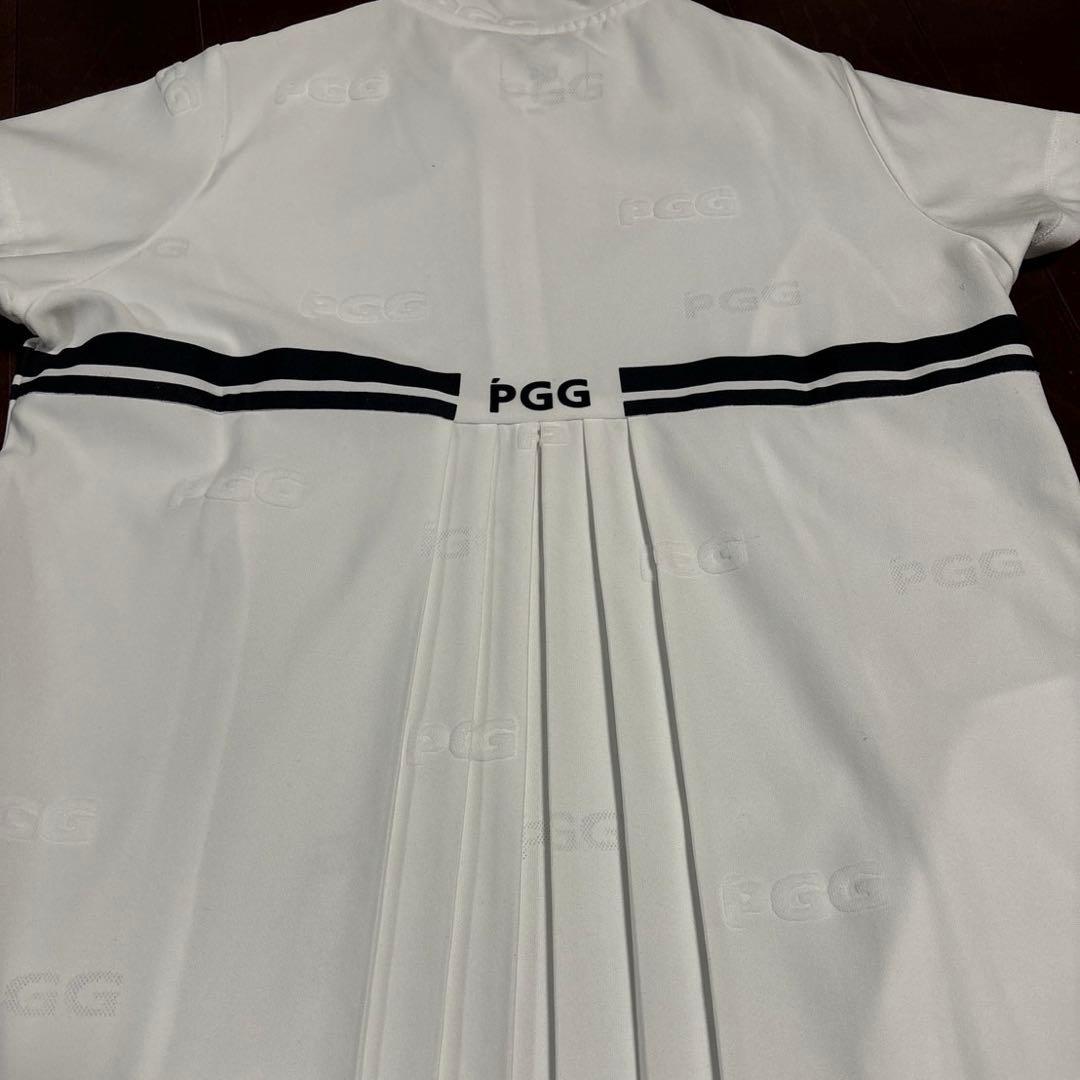 パーリーゲイツ　PGG パイルメッシュ　ホワイトワンピースサイズ0