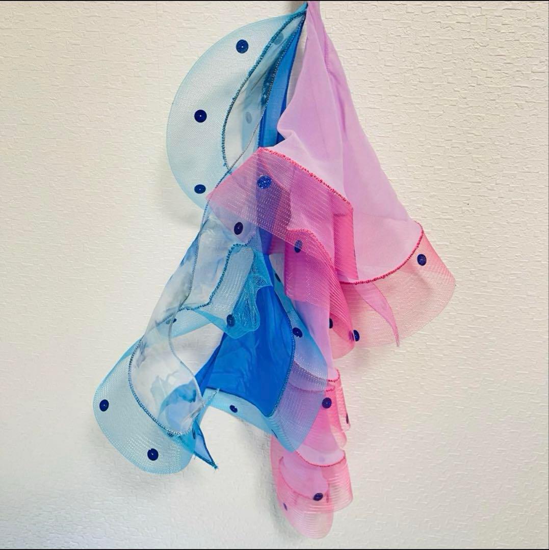 Ｌサイズ　社交ダンス　カオリ　ドレス　発表会　披露　ストーン　ブルー　衣装袋