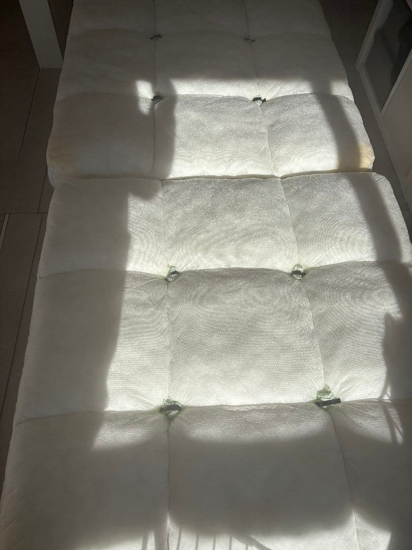 アイボリー ポケットコイルソファ 幅180cm