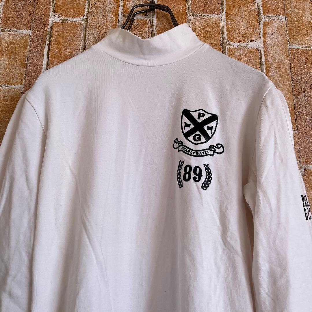 PEARLY GATES ゴルフ golf シャツ タートルネック ホワイト 2