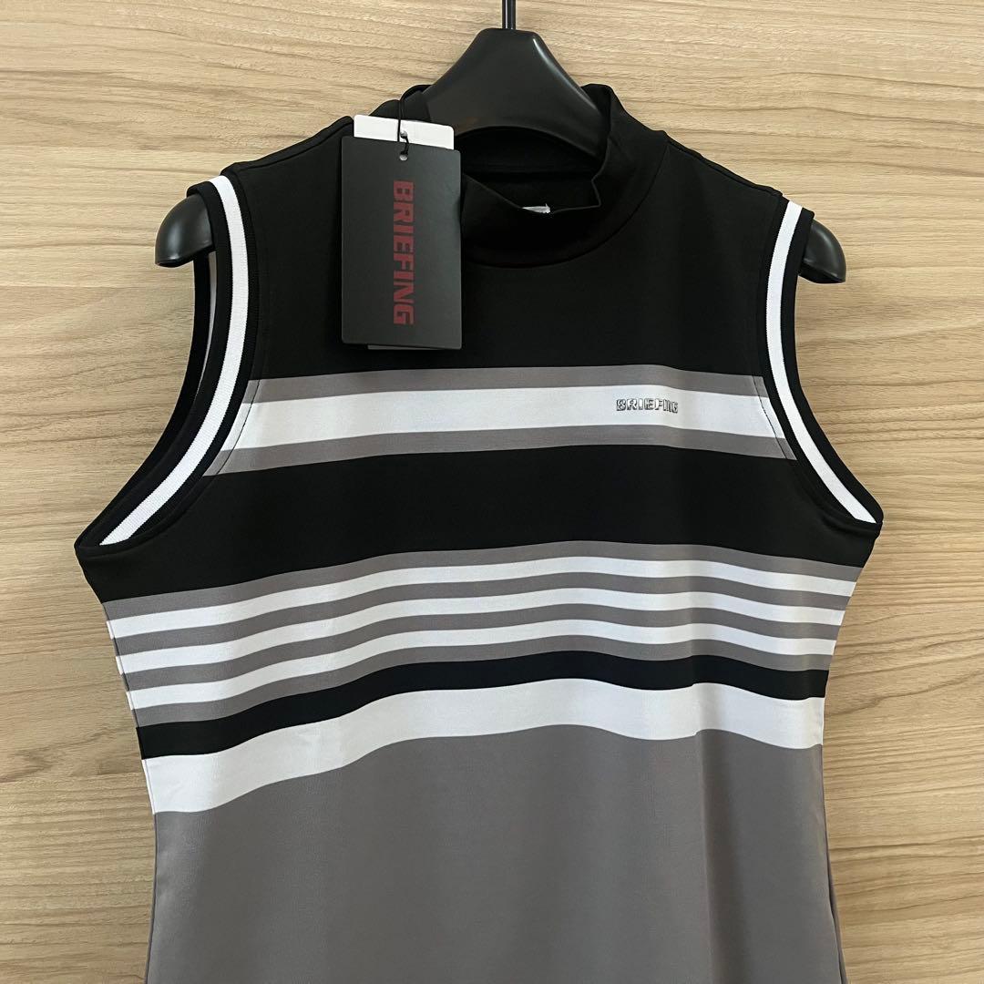新品★20,900円 黒M BRIEFING ゴルフノースリーブハイネックシャツ