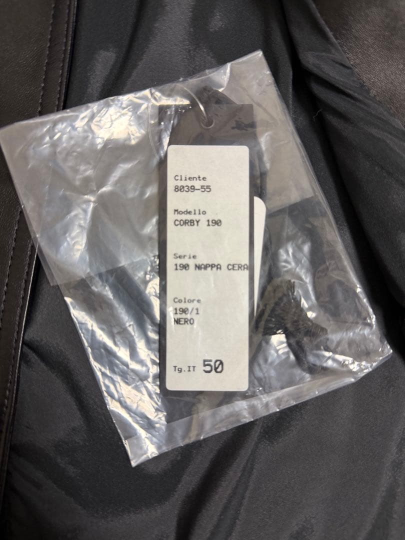 EMMETTI 黒 レザーライダースジャケット