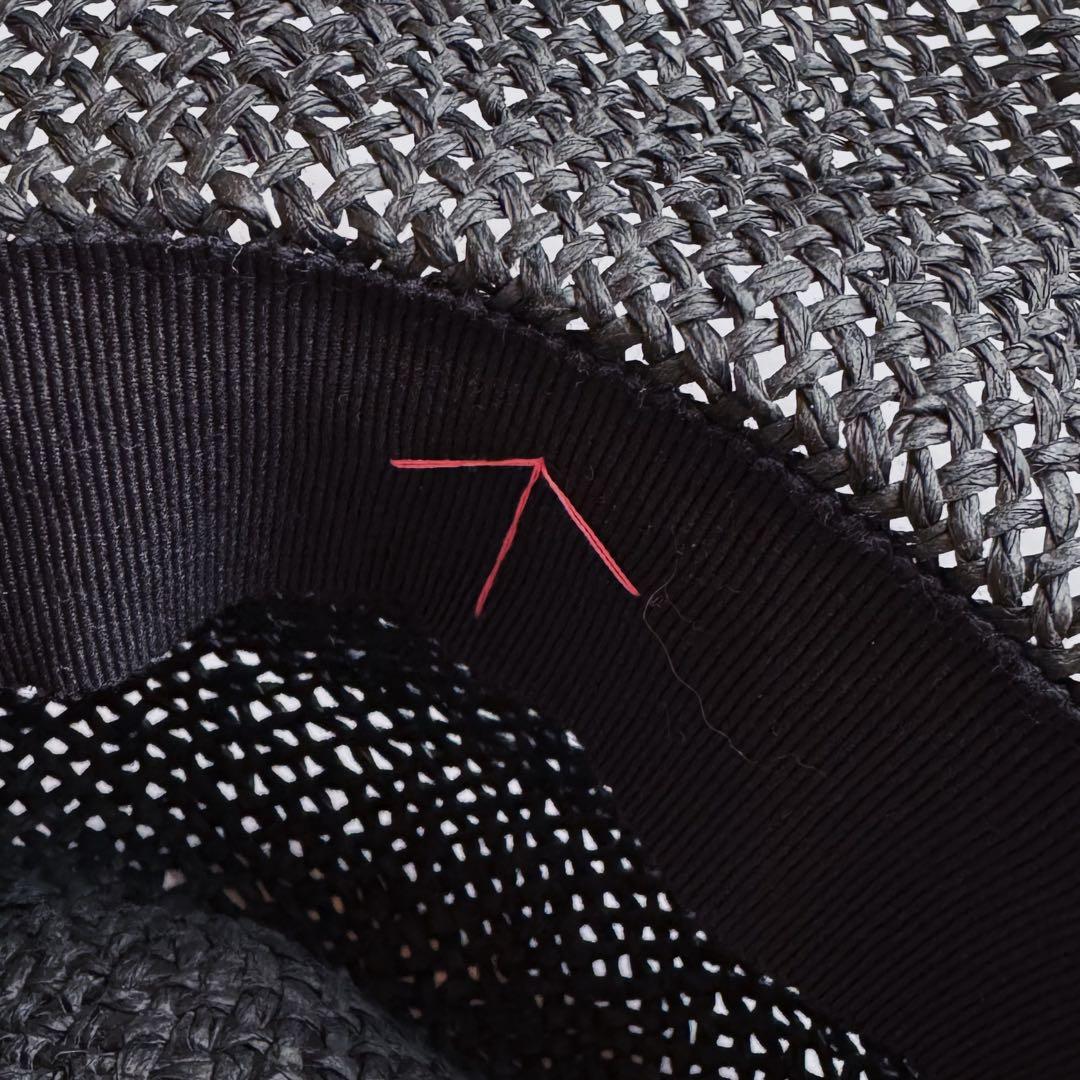 ミュールバウアー ペーパーハット 麦わら帽子 ブラック黒 Muhlbauer