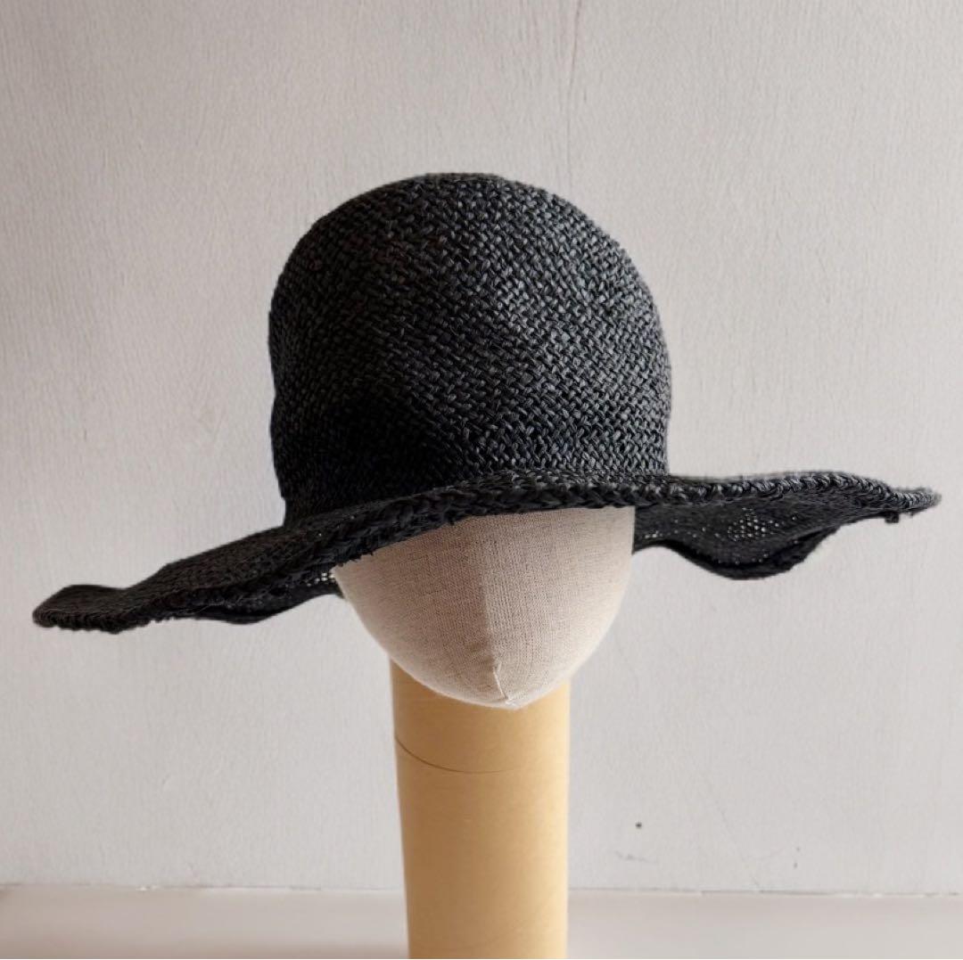 ミュールバウアー ペーパーハット 麦わら帽子 ブラック黒 Muhlbauer