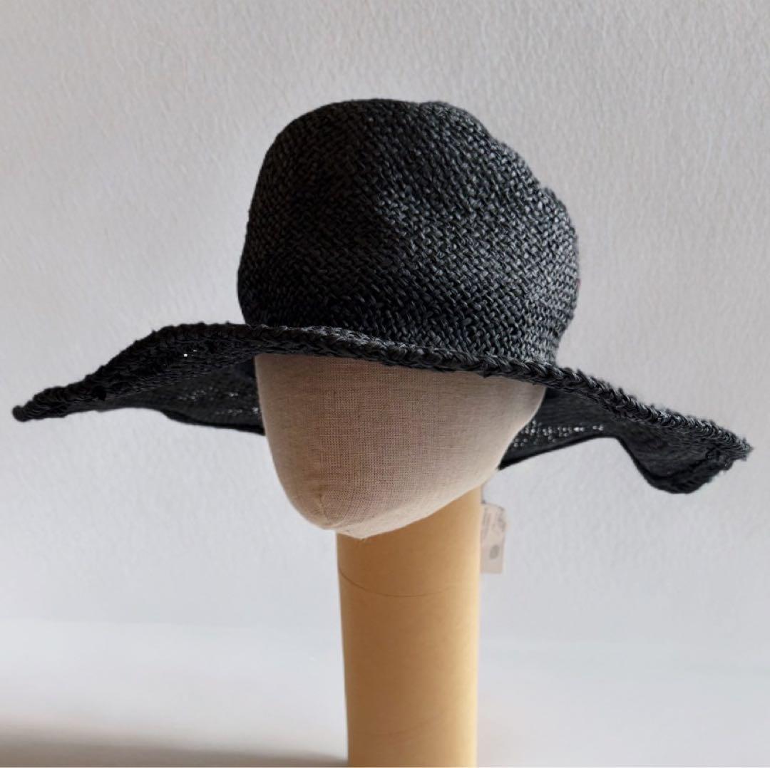 ミュールバウアー ペーパーハット 麦わら帽子 ブラック黒 Muhlbauer