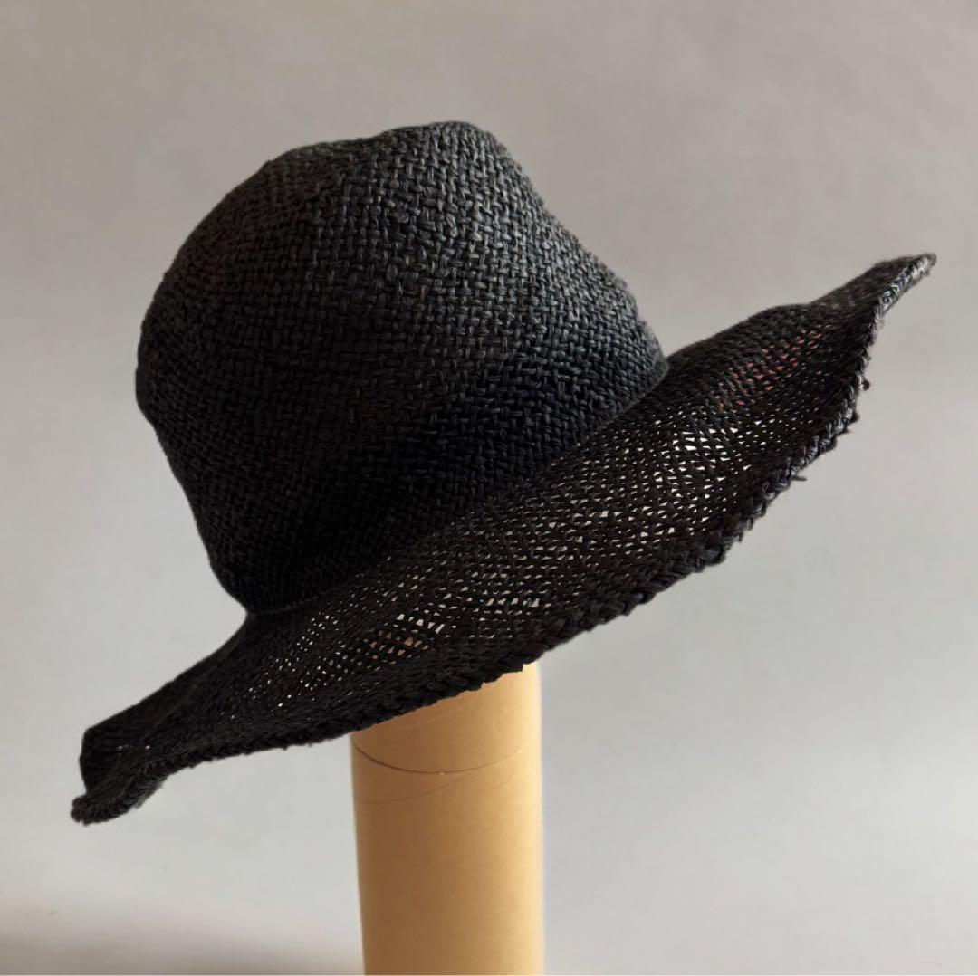 ミュールバウアー ペーパーハット 麦わら帽子 ブラック黒 Muhlbauer