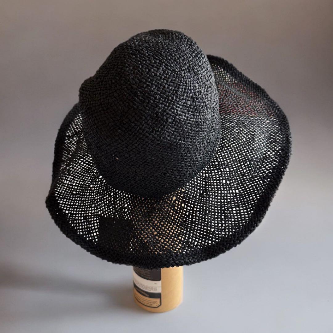 ミュールバウアー ペーパーハット 麦わら帽子 ブラック黒 Muhlbauer