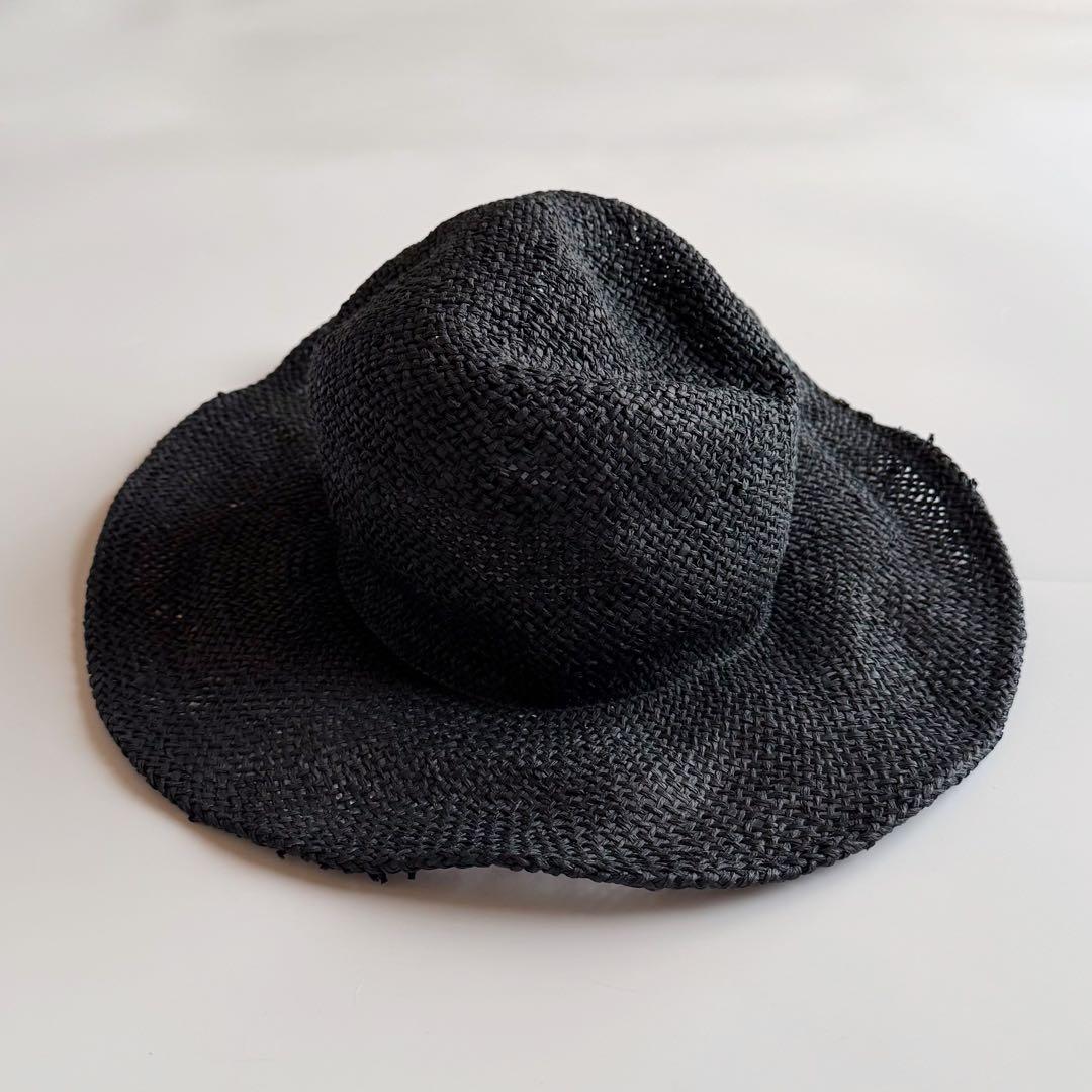 ミュールバウアー ペーパーハット 麦わら帽子 ブラック黒 Muhlbauer