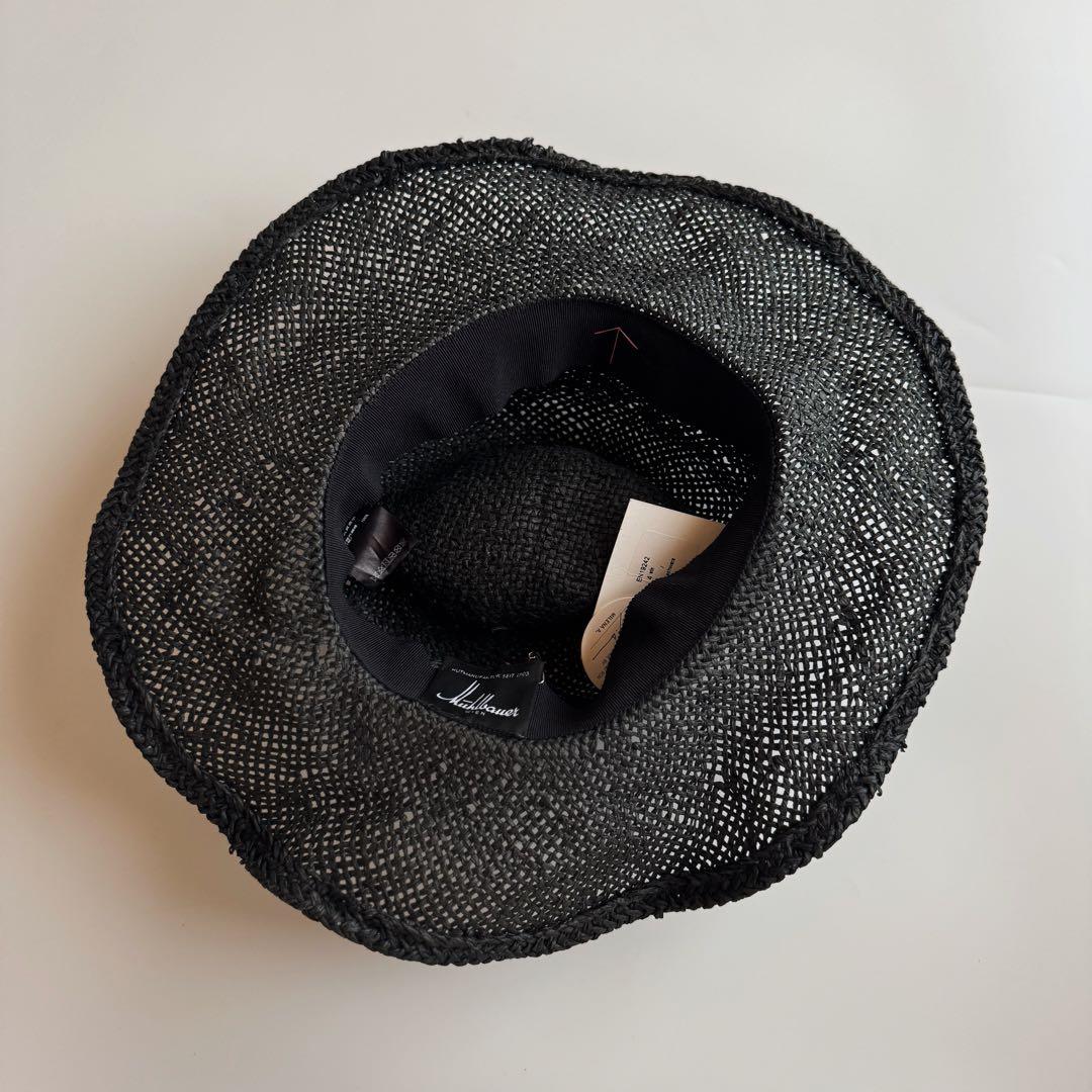 ミュールバウアー ペーパーハット 麦わら帽子 ブラック黒 Muhlbauer