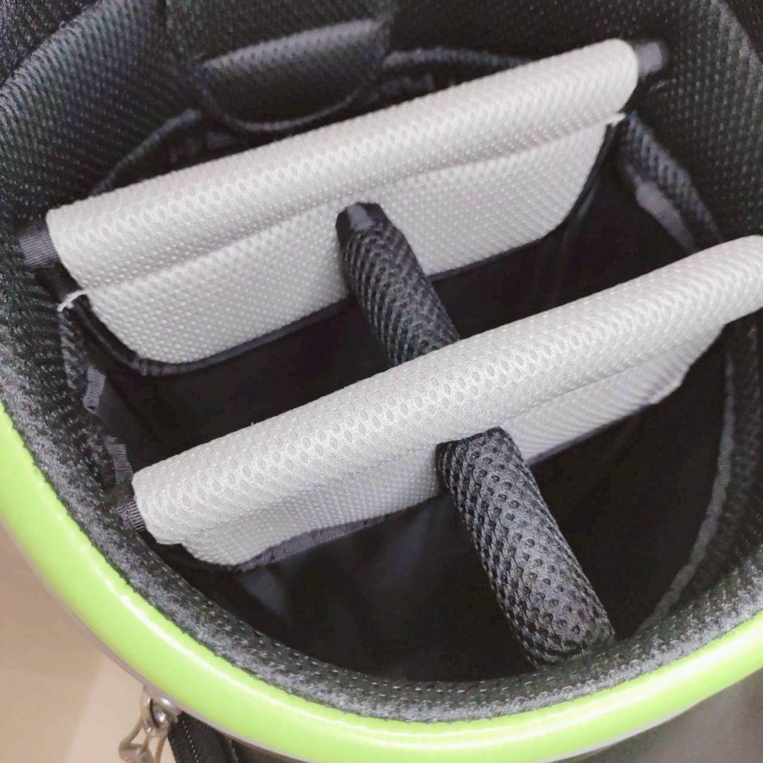 ​【新品未使用】アディダス キャディバッグ AWU25 ブラック/緑 9.5型