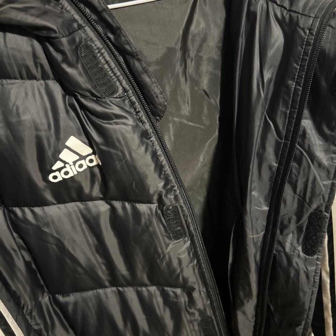 ベンチコート 黒 160 アディダス　サッカー　メンズ　レディース　フットサル