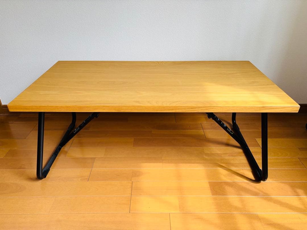 MUJI 無印良品 折りたたみローテーブル・幅９０ｃｍ・オーク材 廃盤品 ①