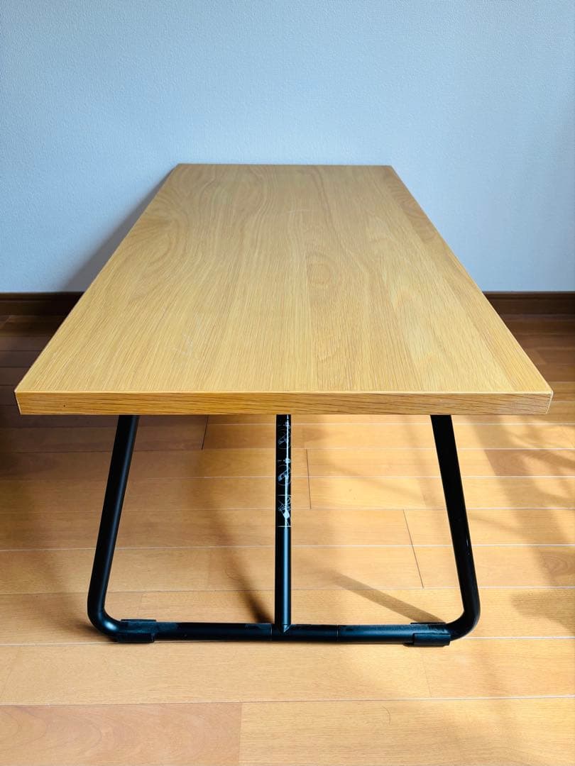 MUJI 無印良品 折りたたみローテーブル・幅９０ｃｍ・オーク材 廃盤品 ①