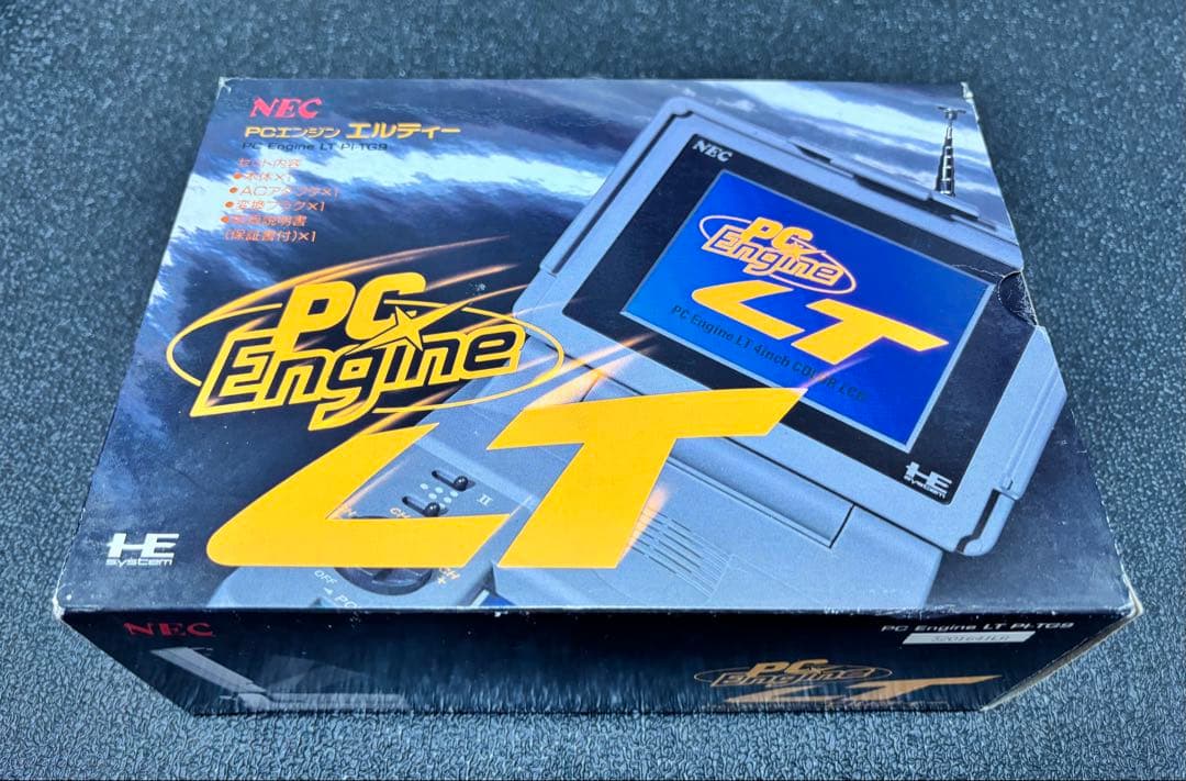 ジャンク　PCエンジン LT 本体 箱説付 スーパーロムロムアダプタ付 通電不可