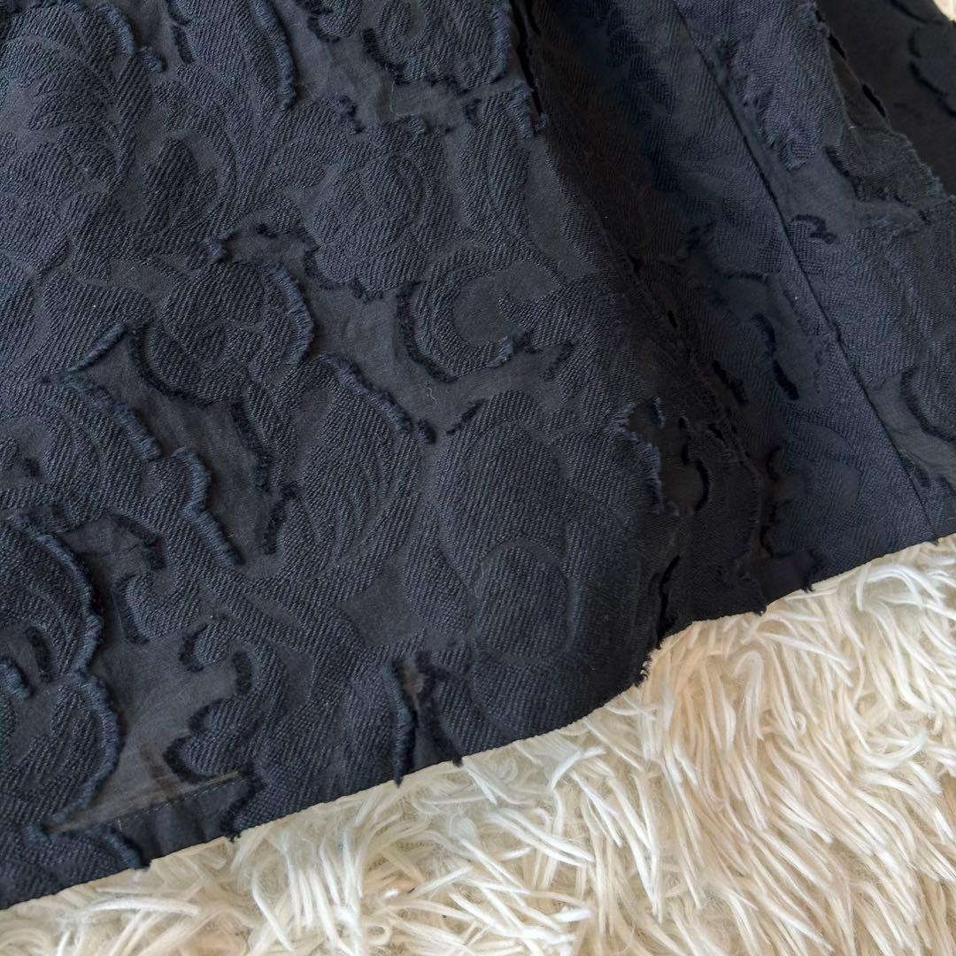 23年製デパリエ 定価9.4万 フラワージャガードワンピース ドレス ブラック