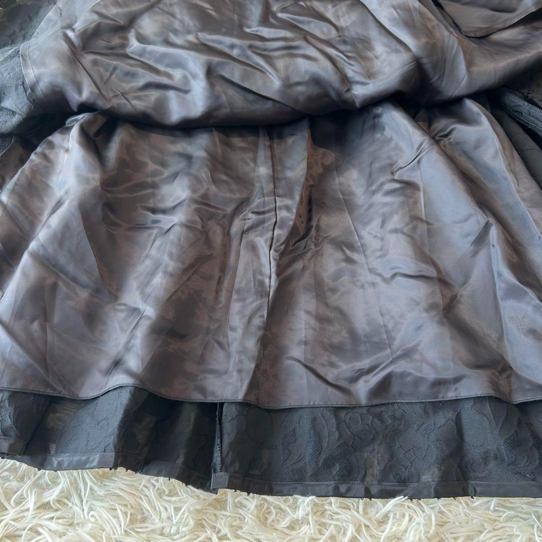 23年製デパリエ 定価9.4万 フラワージャガードワンピース ドレス ブラック